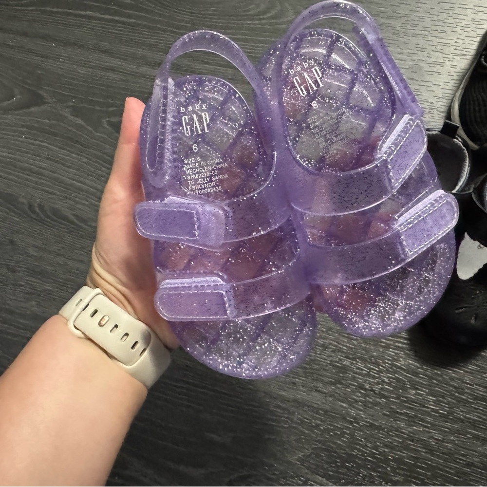 GAP Baby Purple Glitter Sandals